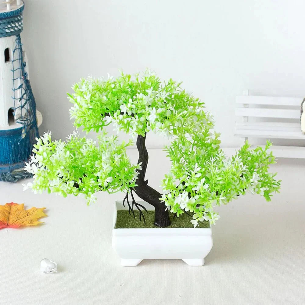 Konstgjord Potted Bonsai-träd - Realistisk Plast Dekor Carvallo