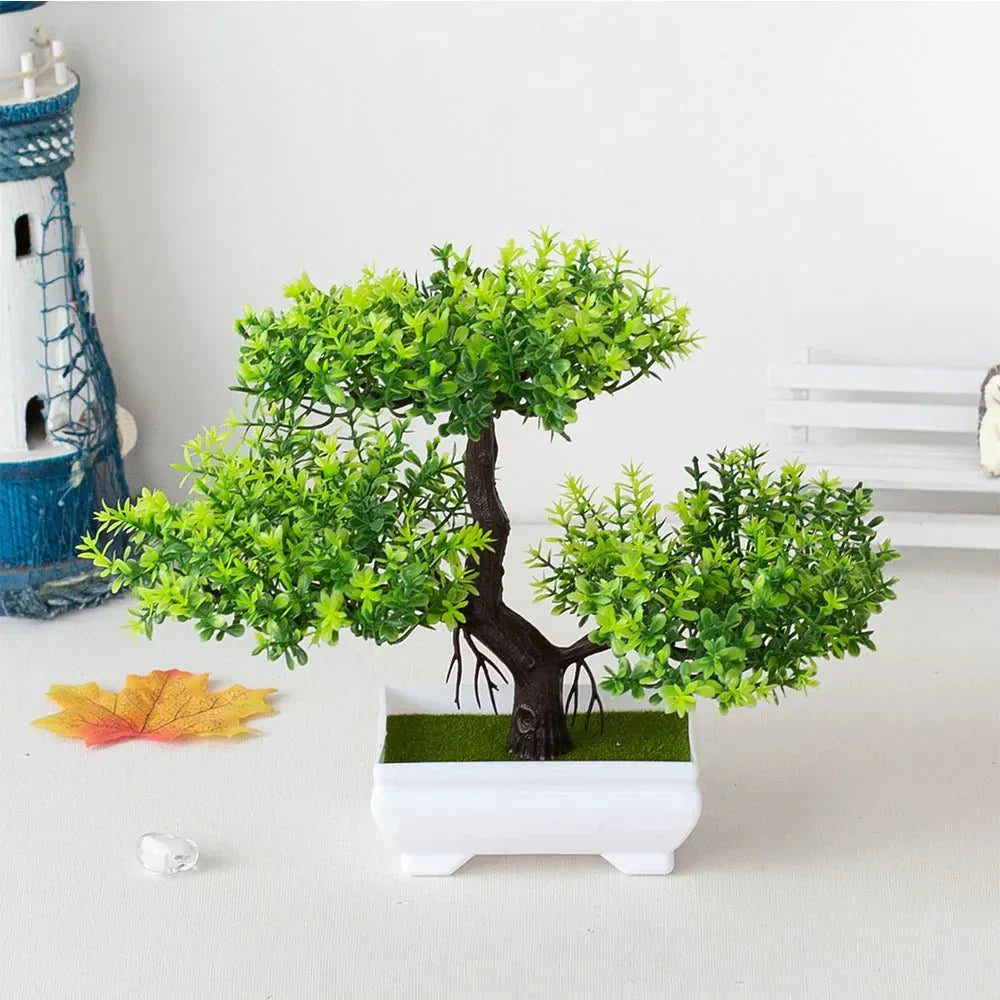 Konstgjord Potted Bonsai-träd - Realistisk Plast Dekor Carvallo