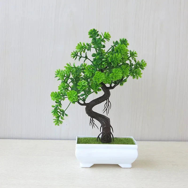 Konstgjord Potted Bonsai-träd - Realistisk Plast Dekor Carvallo