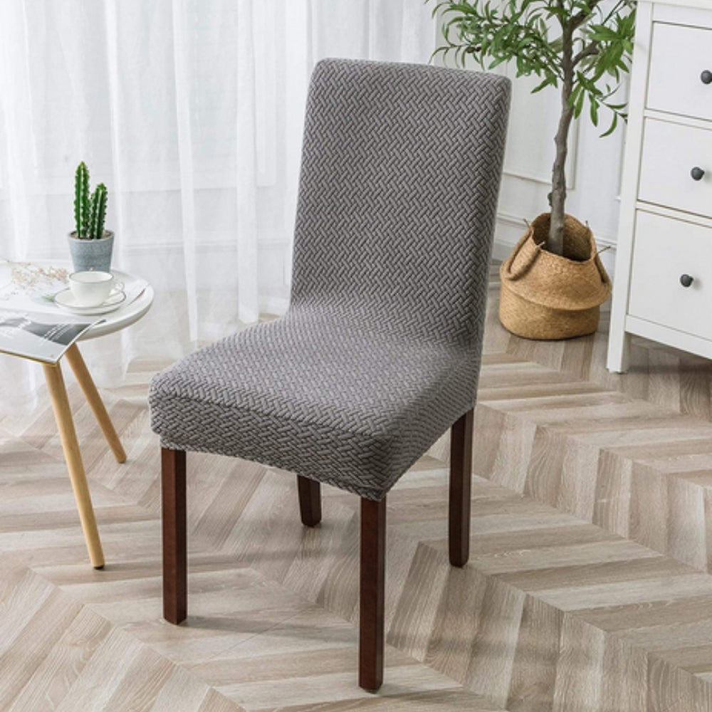 Sylva Jacquard Sammet Stretch stolsoverdrag Carvallo