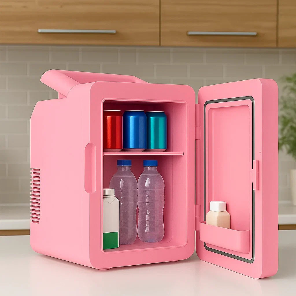 Mini Kylskåp Spegeldörr Portabel 12L Kylare Carvallo