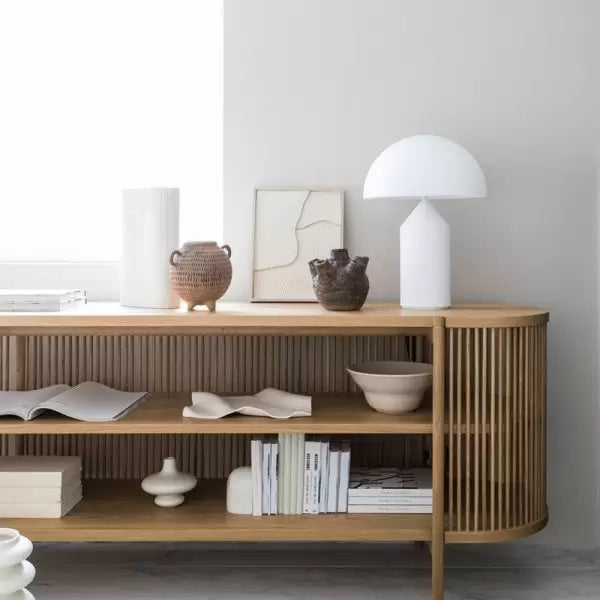 Carvallo – Lyxig Bordslampa med Modern Pilz Form och Dimmbar LED Belysning Carvallo