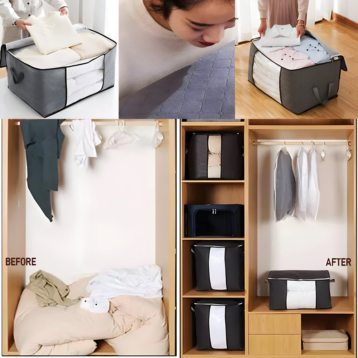 StackEase Box - Hopfällbar Klädförvaringslåda Carvallo