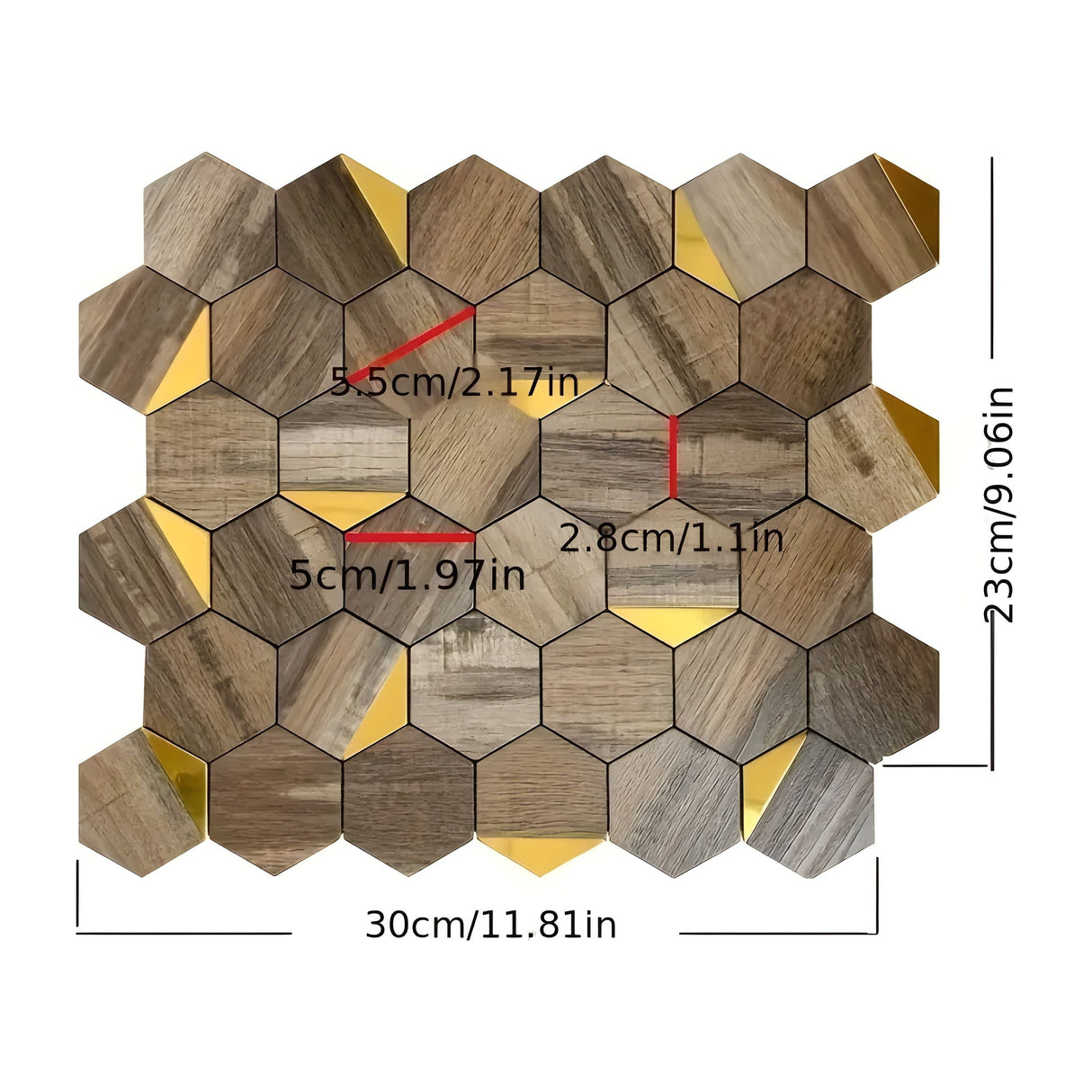HexaGrip Tapet - Vattentät Hexagon Självhäftande Tapet Carvallo