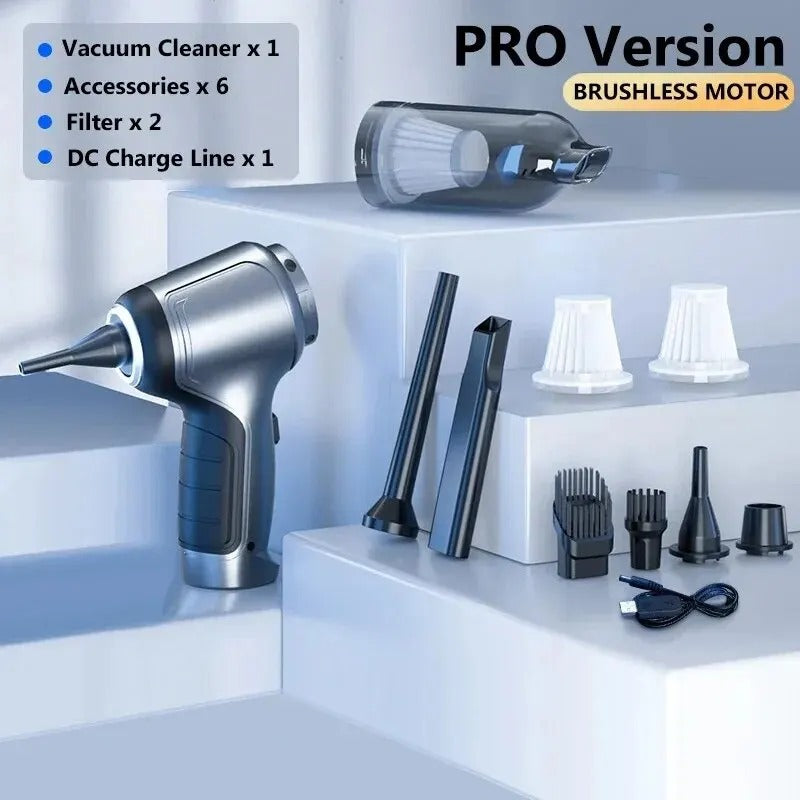 Trådlös bil dammsugare - Stark sugförmåga, sladdlös och håndhållen Carvallo