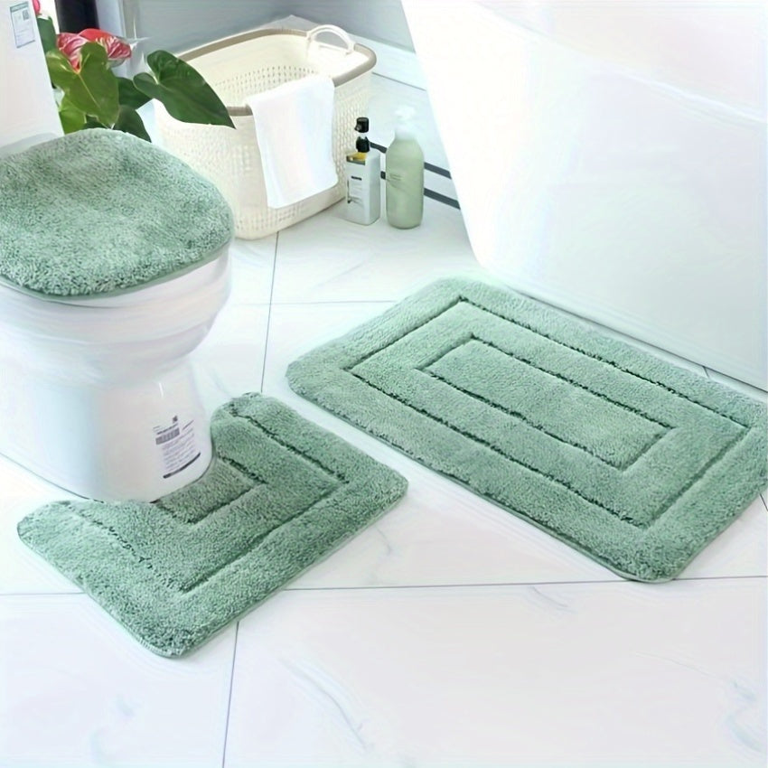 3-delad ultrafin fiber badrumsmattor set – snabbtorkande och absorberande Carvallo