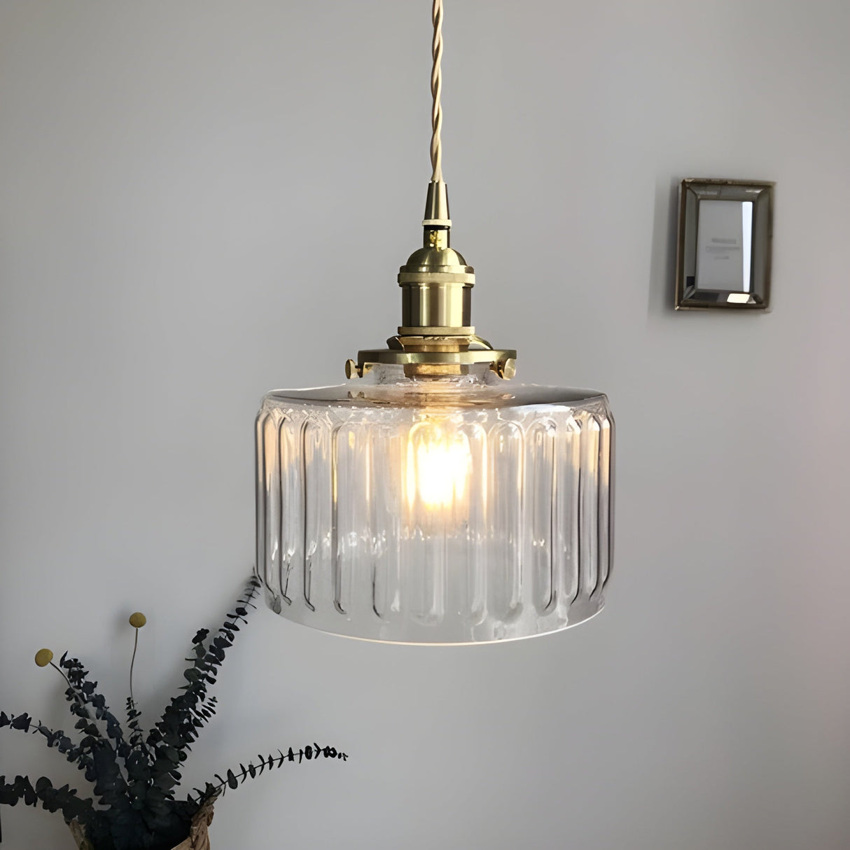 CrystalWave Light – Retro Kort Cylinder LED Hänglampa Carvallo