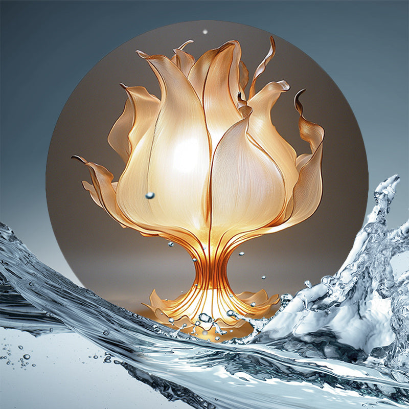 LotusLampa - Aluminium Blomma Bordslampa med LED Ljus Carvallo