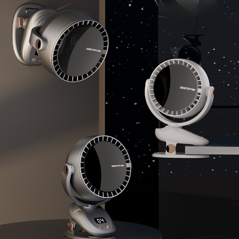 Bärbar bladlös fläkt med digital display – Tyst och uppladdningsbar kylning för inomhus- och utomhusbruk Carvallo