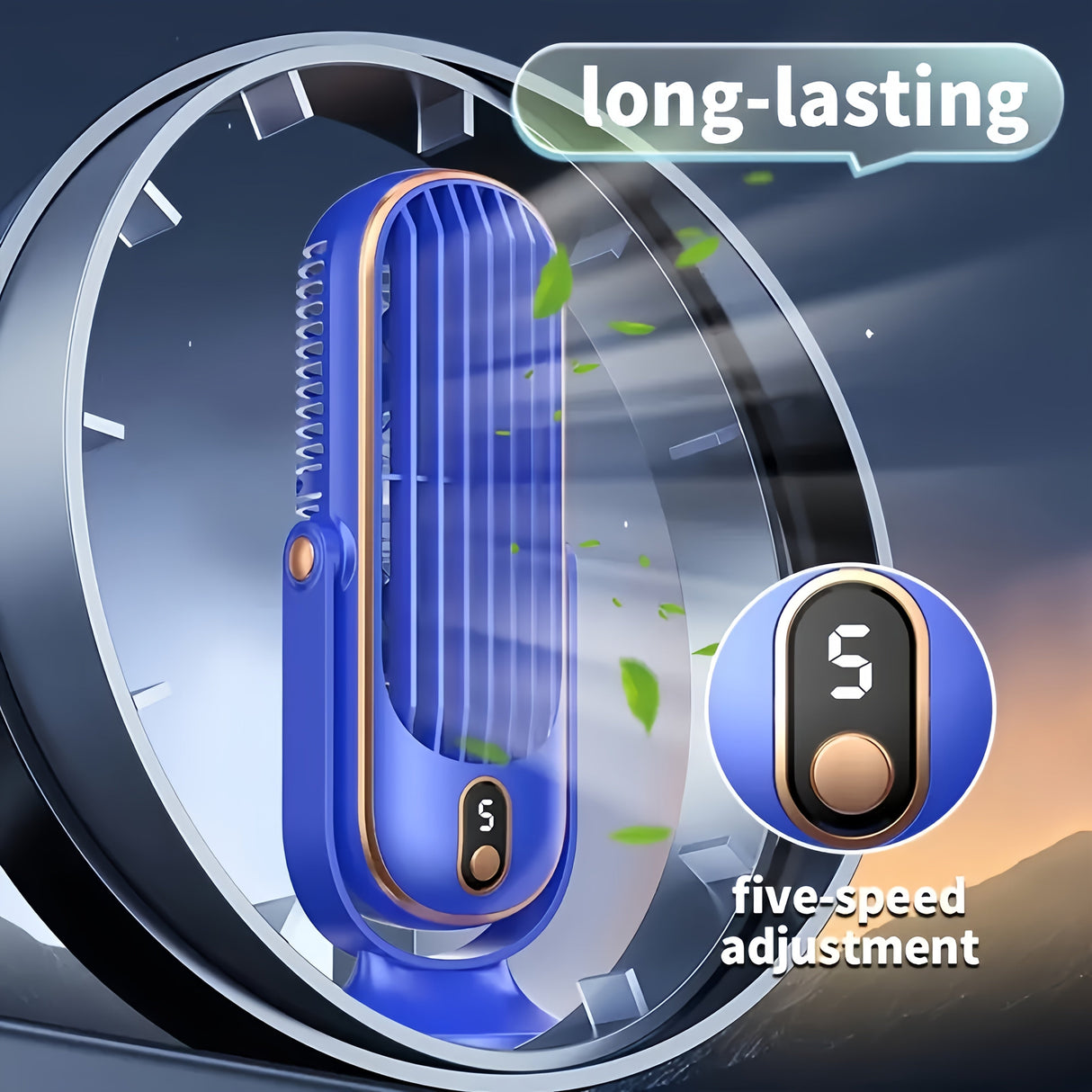 Bärbar luftkylare med dubbla motorer — 5-växlad 720° Surround-kylfläkt MILA Sverige