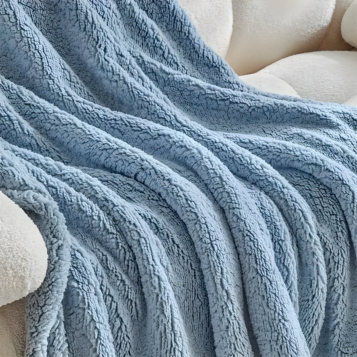 DoubleCozy Blanket - Lätt och avslappnad dubbelsidig Sherpa-fleecefilt Carvallo