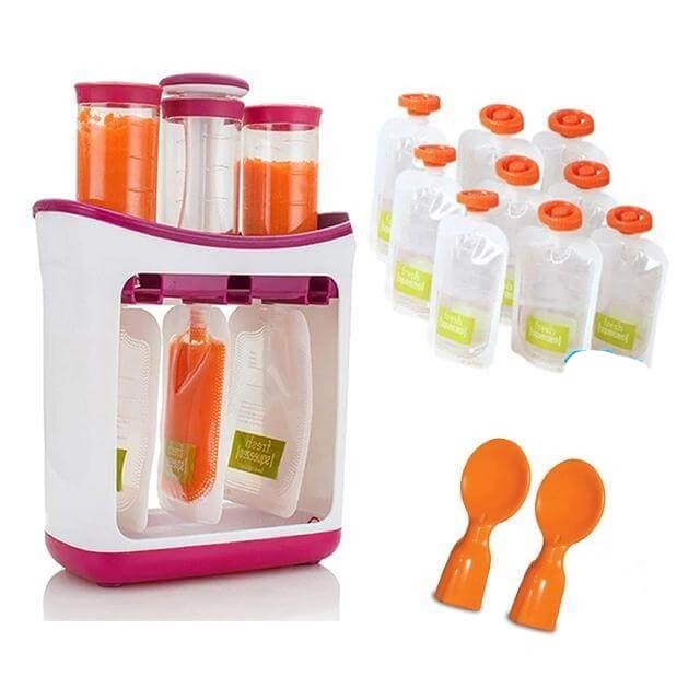 Barnens Food Squeeze Station-Kitchen-Hemnix-10 påsar + 2 sked-Hemnix