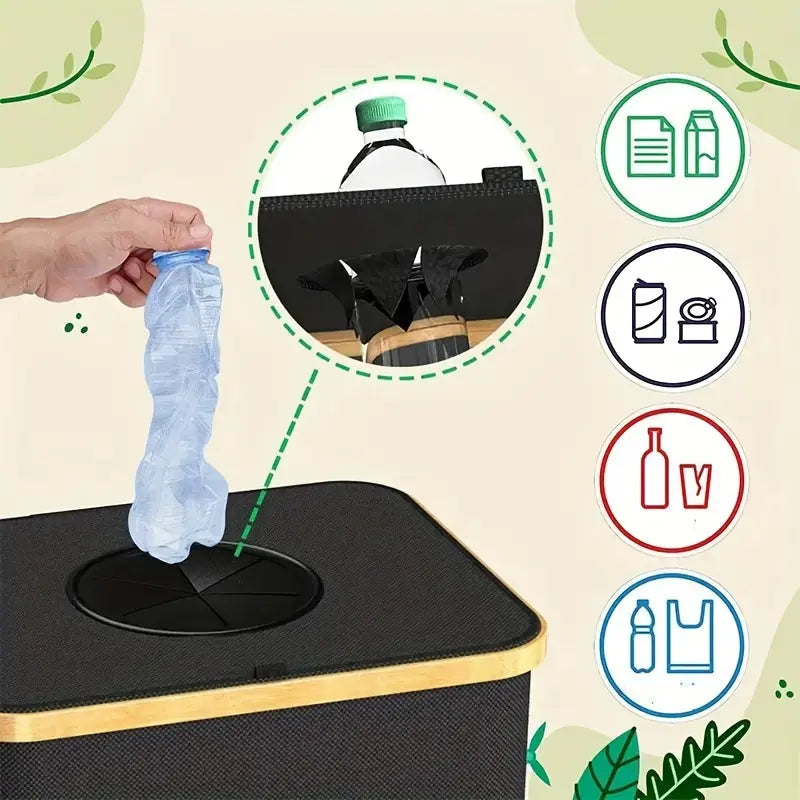 2in1 Fällbar Förvaringsväska För Plastavfall Eller Pantflaskor Carvallo