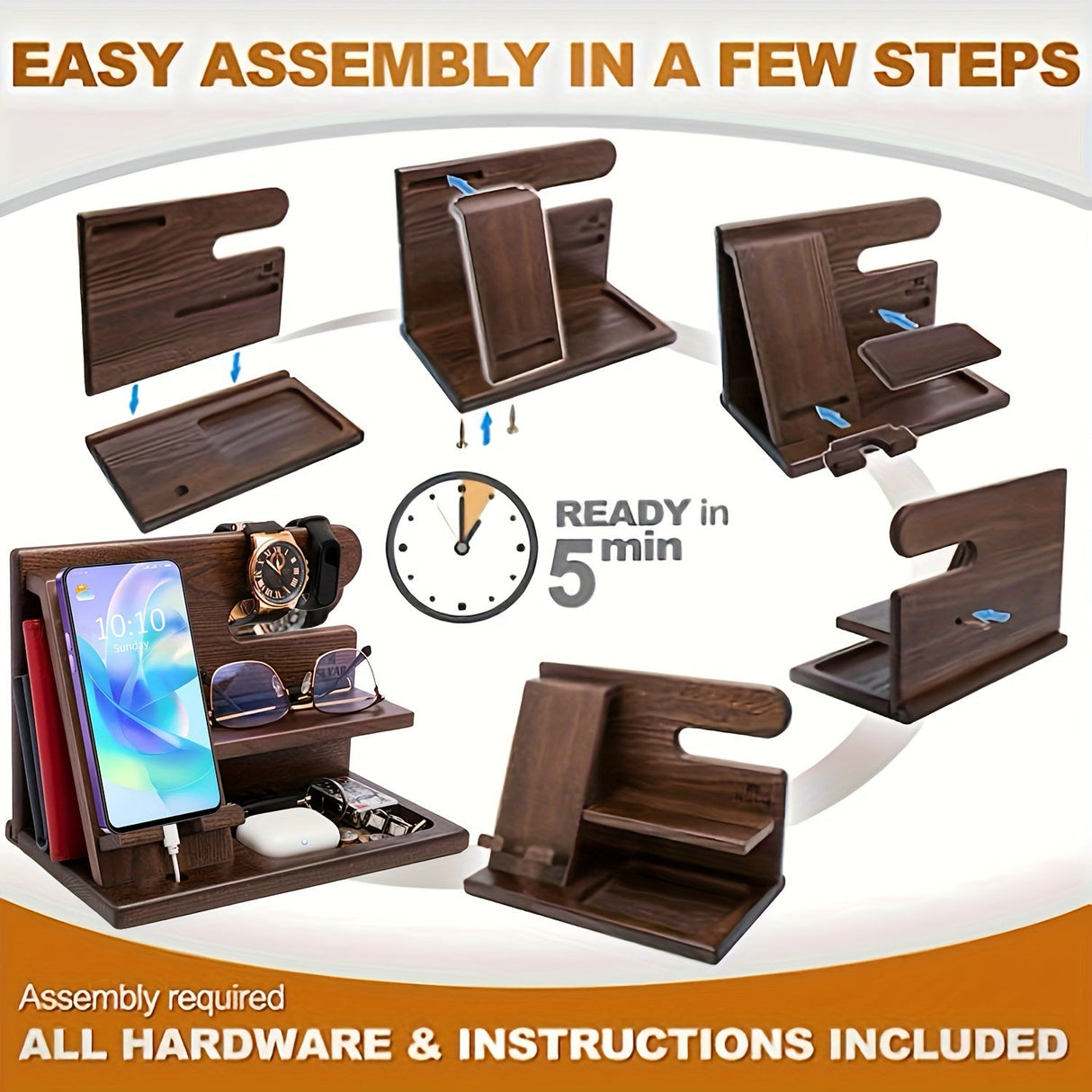 Stilig Trähylla – För ett Organiserat Utrymme Carvallo