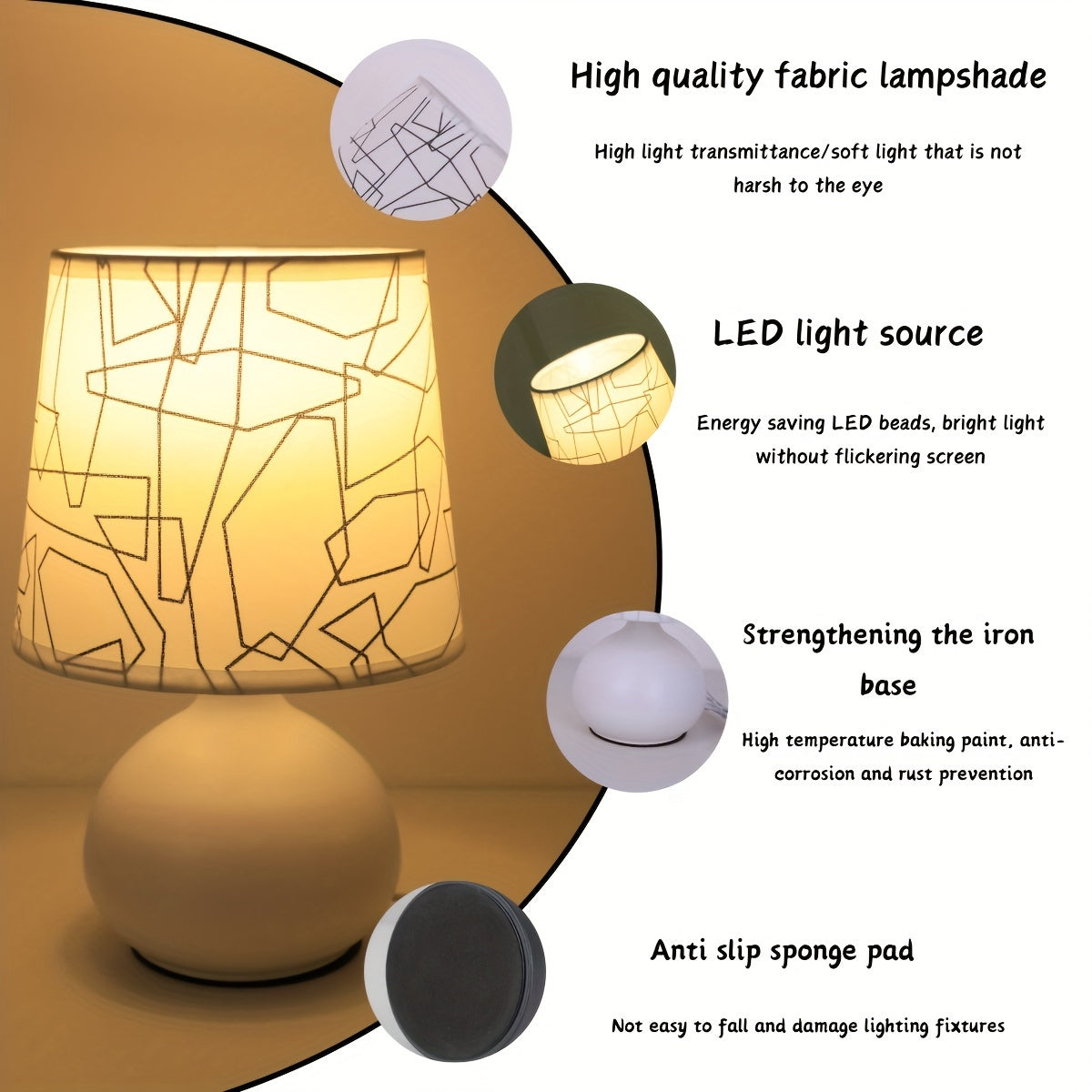 Geometrisk Stil Bordslampa - Modern och Atmosfärisk Carvallo