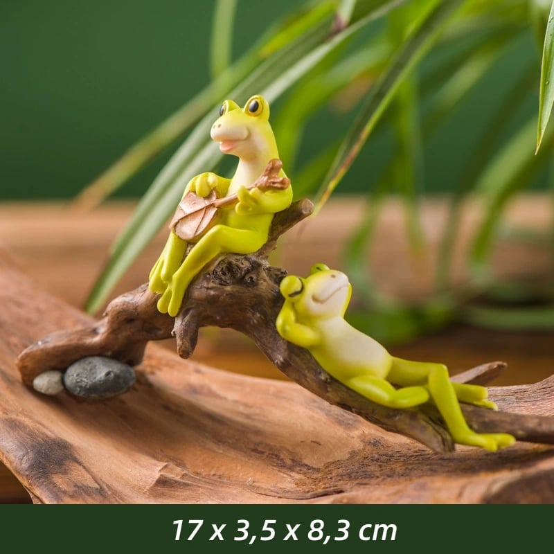 Groda Resin Växthängare Figur - Dekorativt inomhus- och utomhusväxttillbehör MILA Sverige