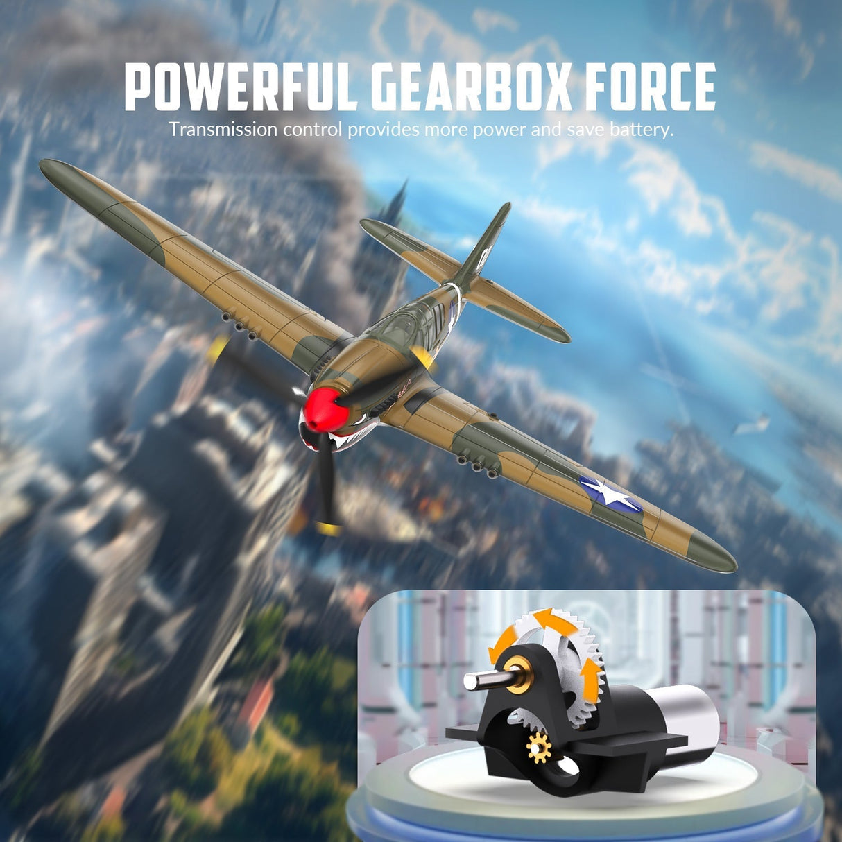 Fjärrstyrd flygplan med lätt stabiliserad flygning Carvallo