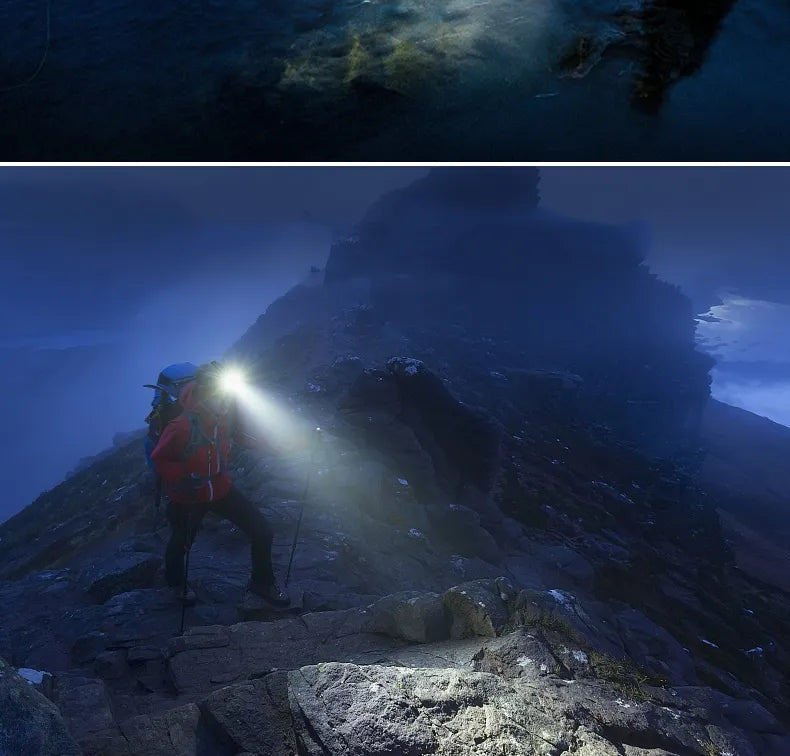 Kraftvolle Wasserfeste LED Stirnlampe mit Zoom & Wiederaufladbarem Akku für Outdoor-Aktivitäten MILA Sverige