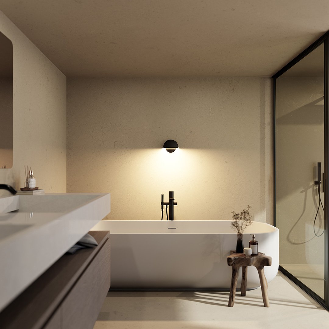 RoyaleGlow AquaLight Utomhus LED Vägglampa – Väderbeständig, Varm Ljus, Modern Design Carvallo