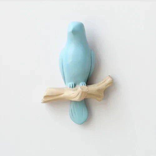 Carvallo-Väggkrok Voglia Naturträ | Med fågelmotiv | 100 % Massivt trä | För hall, vardagsrum & sovrum Carvallo