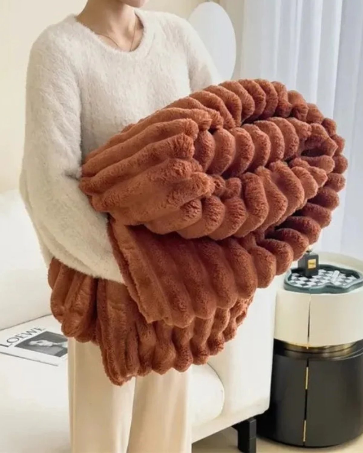 Carvallo – Lyxig Plyschfilt med Elegant Textur för Värme & Stil Carvallo