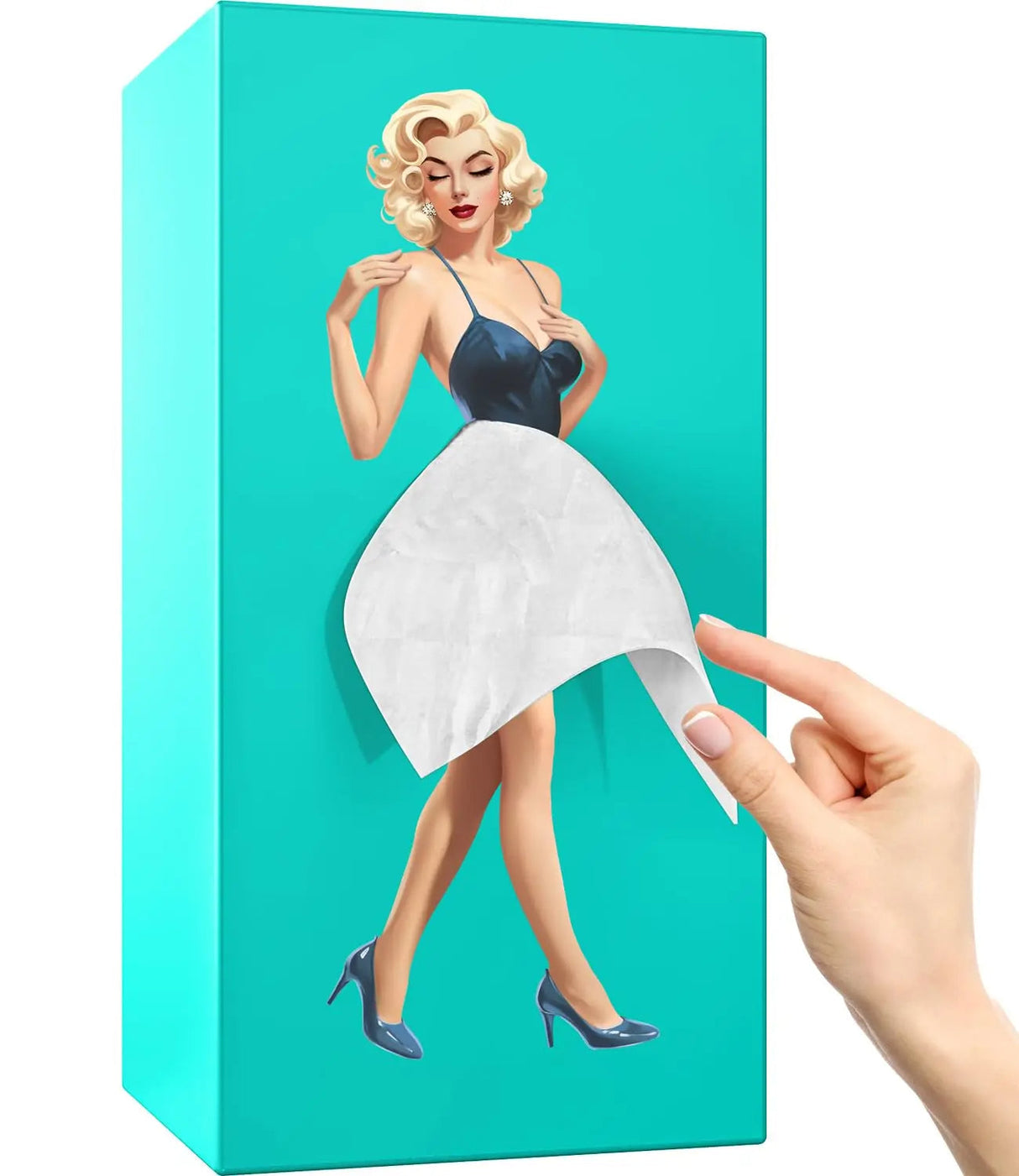 Flygande kjol vävnadslåda Carvallo