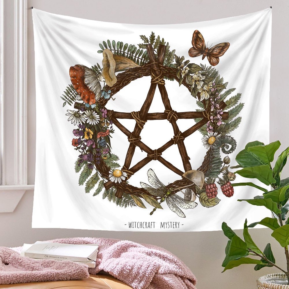 Botanisk och blommig väggbonad i tapettryck 100% polyester Carvallo