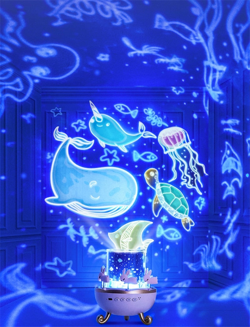 StarryGlow 360° roterande nattljus – fascinerande projektor MILA Sverige