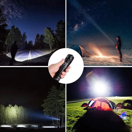 Taktisk ficklampa – LED ficklampa med zoom & powerbank-funktion Carvallo