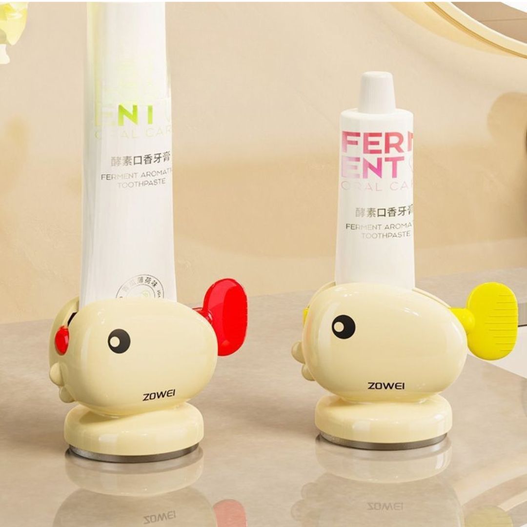 Tandkrämsdispenser och tubpress – Kladdfri badrumsorganisatör MILA Sverige