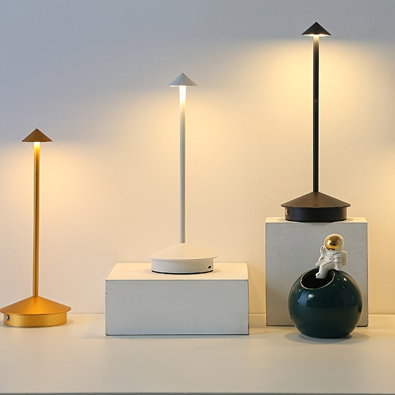 RoyaleGlow Trådlampa - Uppladdningsbar LED Skrivbordslampa med Touch-kontroll för Inomhus- och Utomhusbruk Carvallo