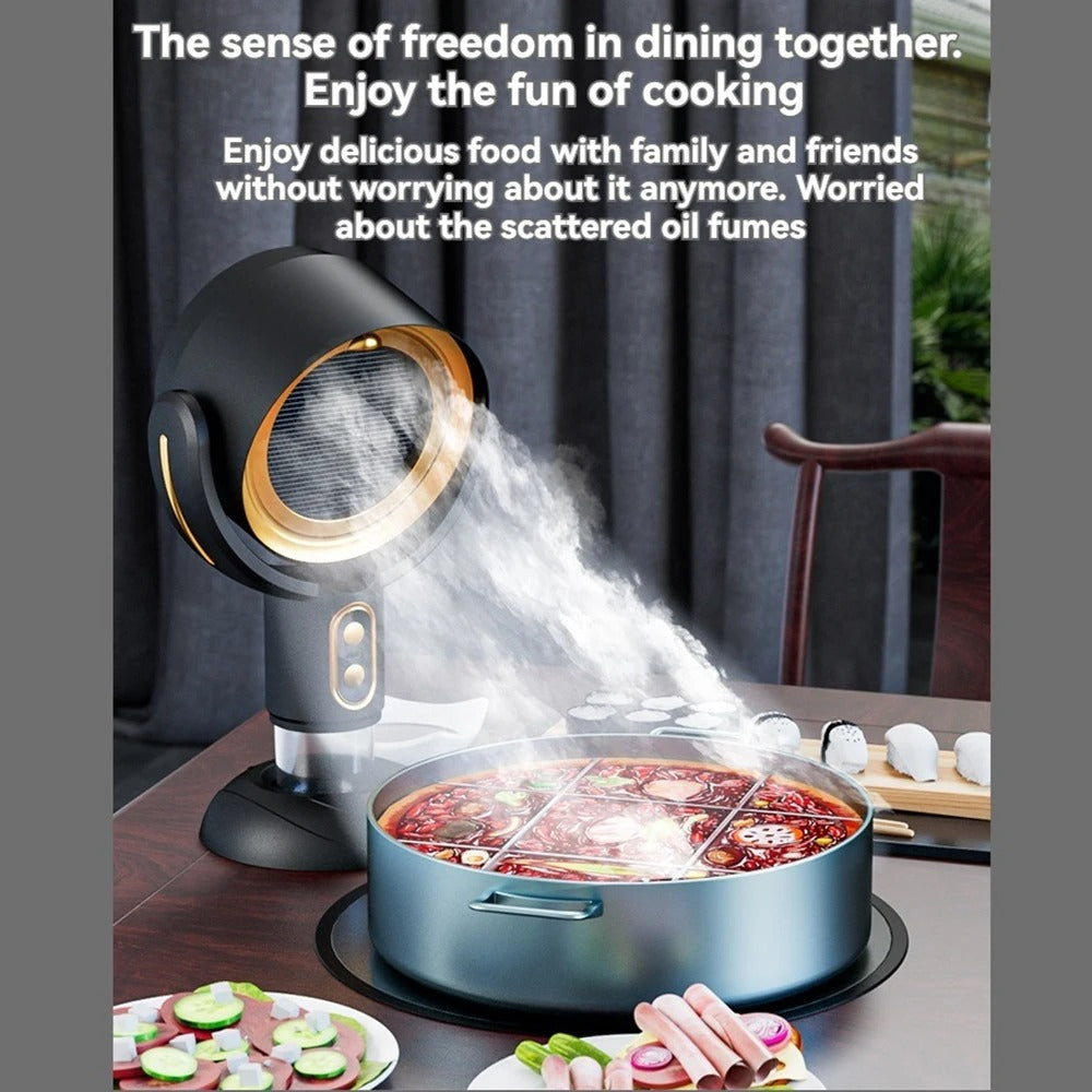 Bärbar Rök Luftfilterfläkt – Kraftfull, Uppladdningsbar och Perfekt för Alla Utrymmen Carvallo