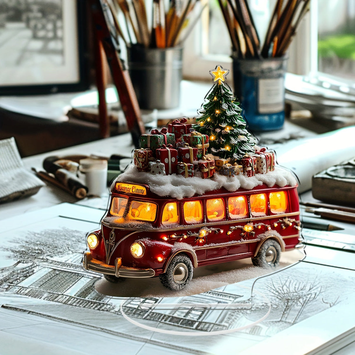 Carvallo - Glamourös akryl juldekoration för festligt jubel Carvallo