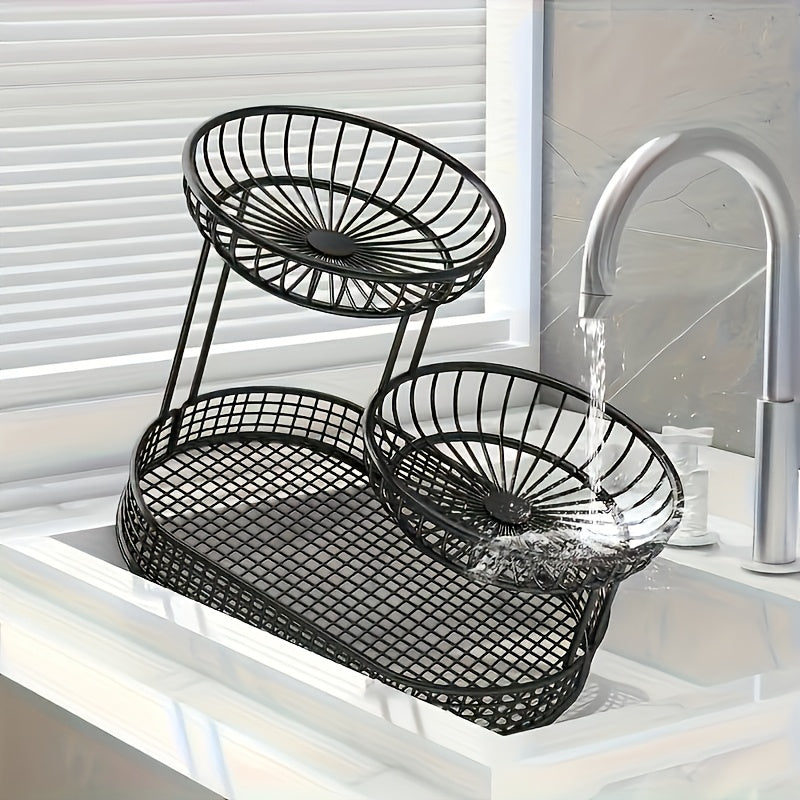 GoldenTier 3-Tier Fruktkorg – Elegant och Praktisk Carvallo