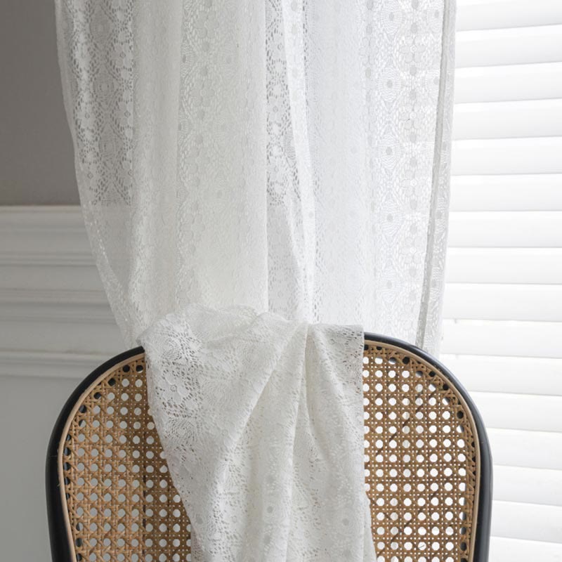 Jacquard Blomma Urtagen Polyester Gardin Carvallo