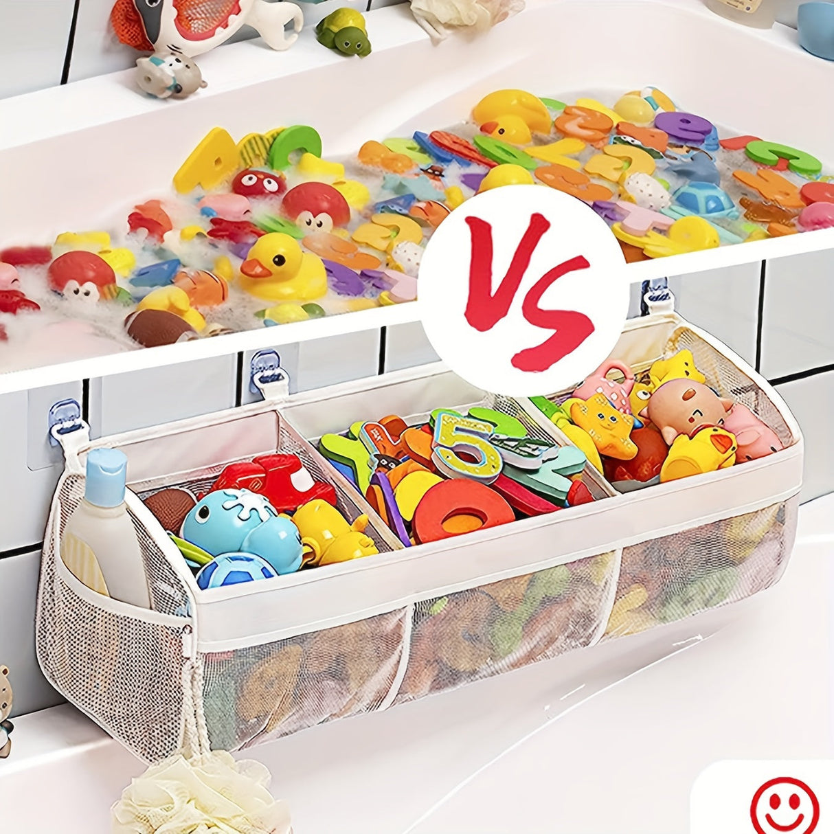 Mesh Badleksaksorganisatör - Perfekt för Ordning Carvallo