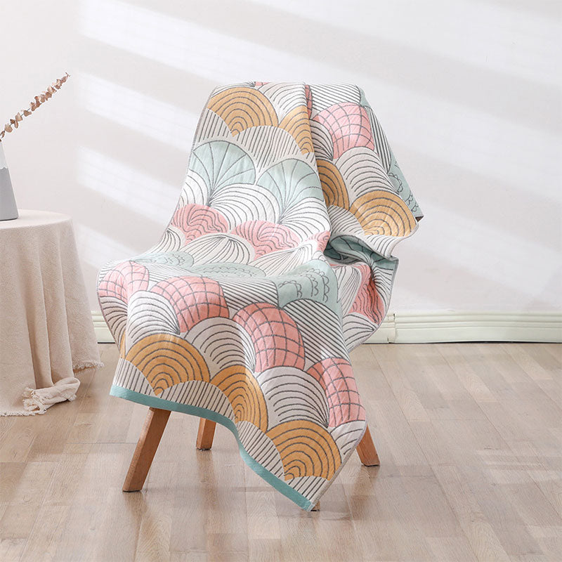 Shell Print Jacquard Bomull Handduk 70x140cm Carvallo