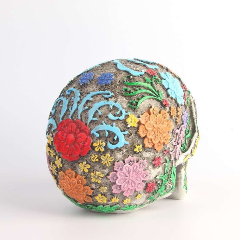 Carvallo - Dekorativ Calaveras Kraniestatue för Kulturell Elegans Carvallo