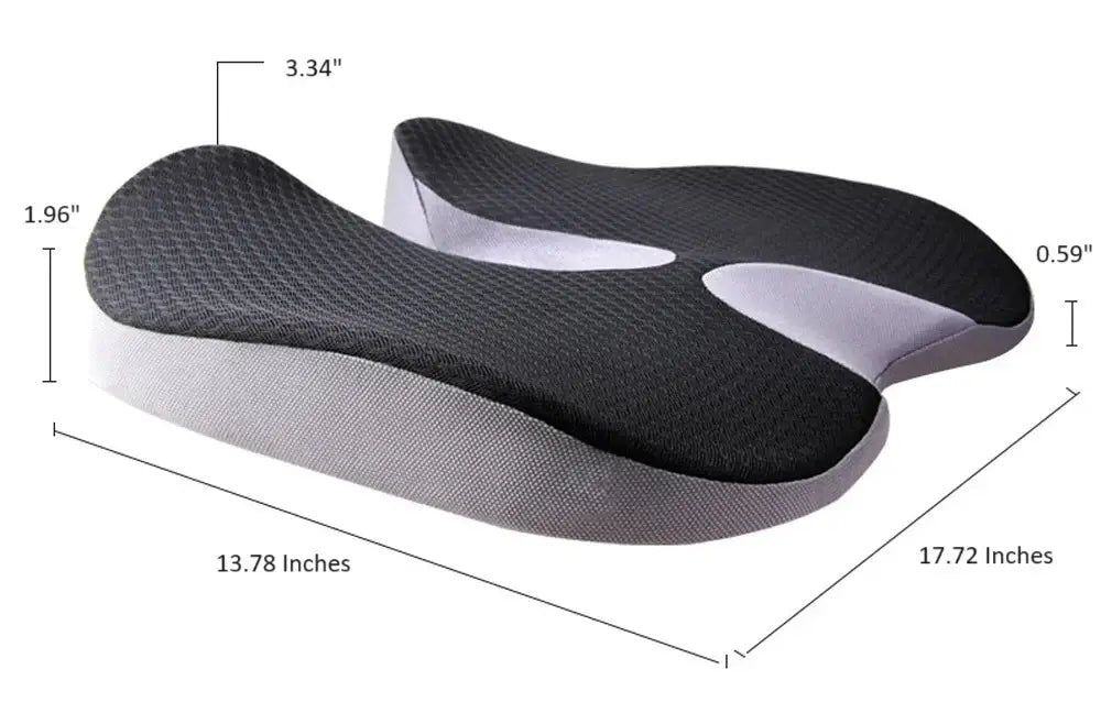 Royallure Ergonomisk Minnesskum Bilsäte Kudde med Svanskärssnitt, Non-Slip Bas Carvallo