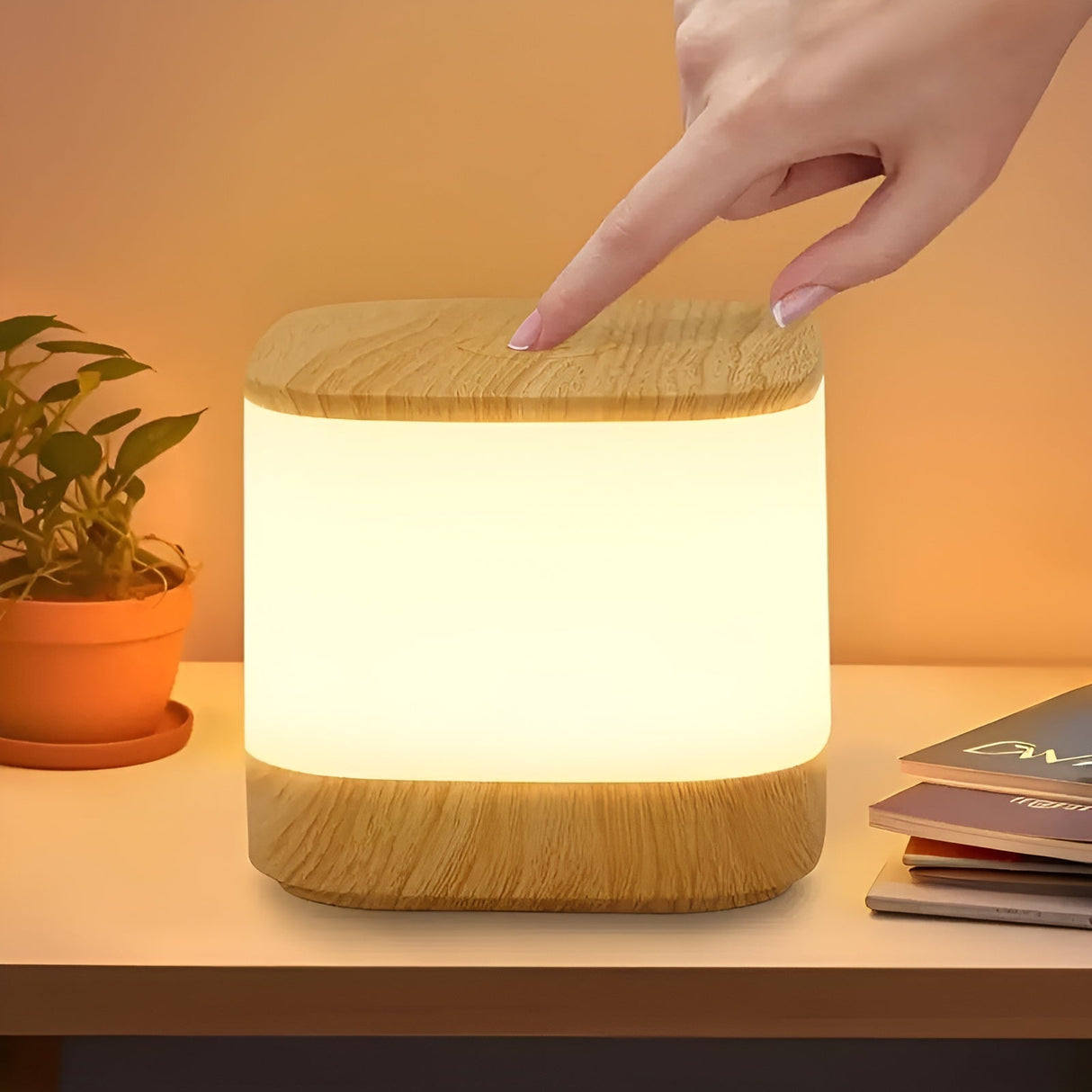 LED-bordlampa med touch-dimmer – Justerbar ljusstyrka och färgtemperatur | USB-laddning, timer, ideal för sovrummet Carvallo