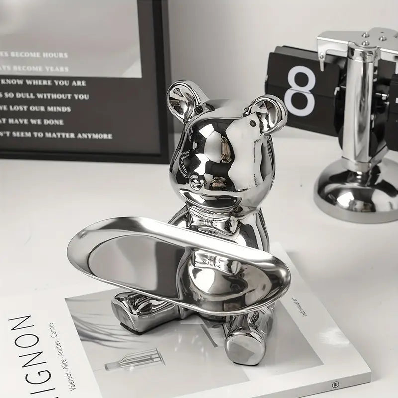 Carvallo – Lyxig Dekorativ Skulpturhållare med Glänsande Keramisk Yta Carvallo