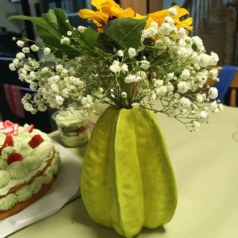 Keramisk Stjärnfrukt Blomvas Unik Dekorativ Kruka Carvallo