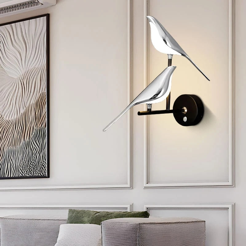 WingSpan - Fågel Vägglampa 360° roterbar – Stilig och Lekfull Belysning för Hemmet Carvallo