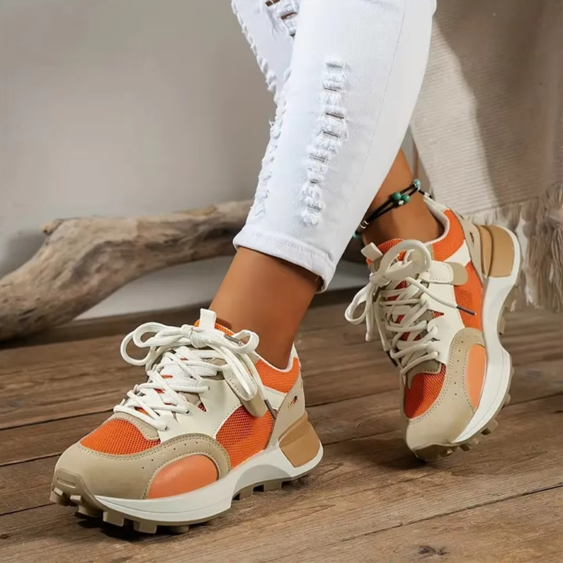 Andningsaktiva färgade sneakers för kvinnor-Hemnix-Hemnix