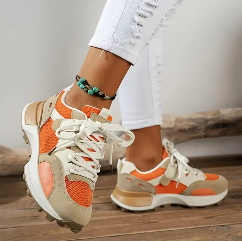 Andningsaktiva färgade sneakers för kvinnor-Hemnix-Hemnix