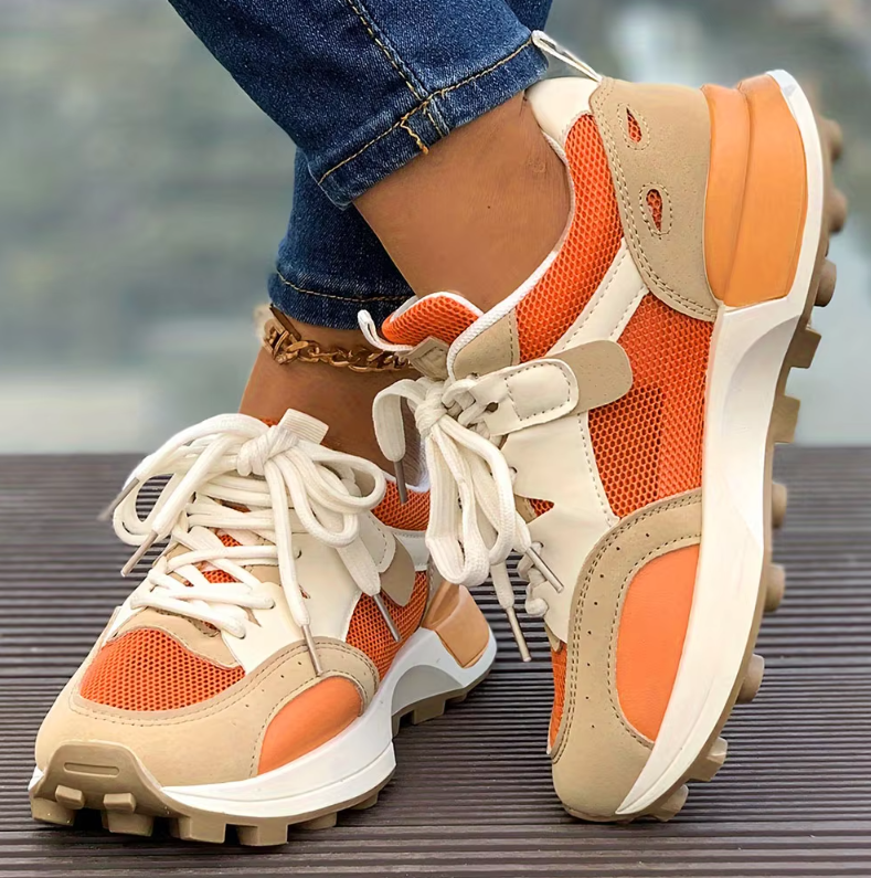 Andningsaktiva färgade sneakers för kvinnor-Hemnix-Hemnix