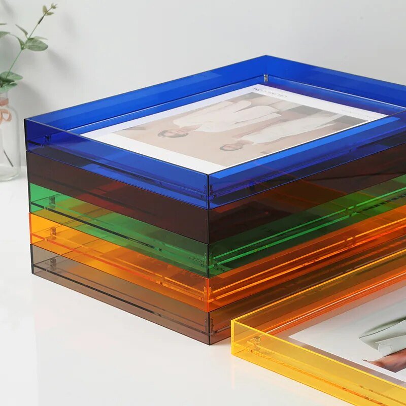 Vibrant Akryl Display Frame – Contemporary Färgad Bildhållare Carvallo