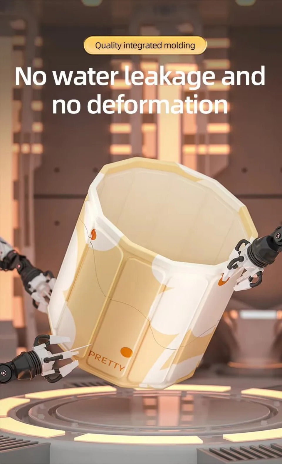 Bärbar fristående plastbadkar för vuxna Carvallo