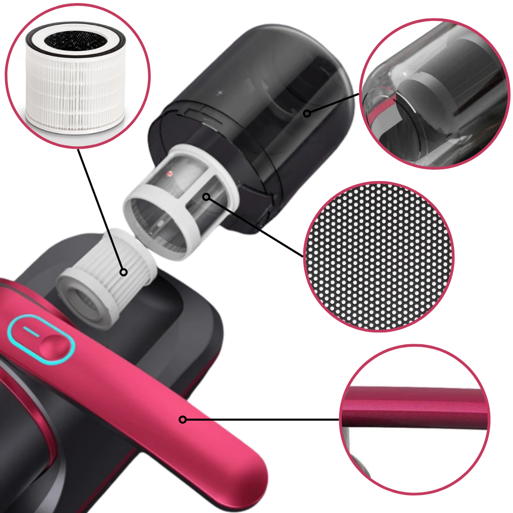 Sladdlös Handhållen UV Madrassdammsugare Carvallo