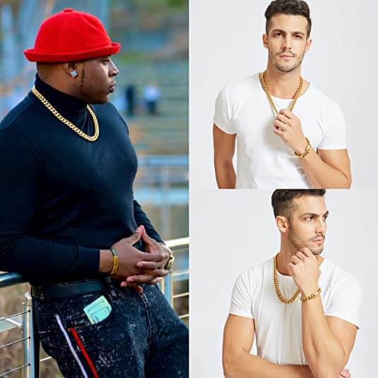 Kaubansk länk kedja halsband-Jewelry for men-Bellasverige-Hemnix